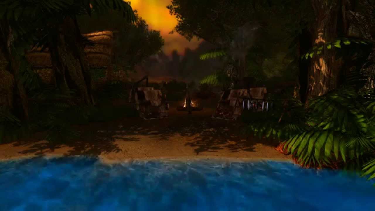 Animated Desktop Wallpaper Tropical Skyrim Campfire