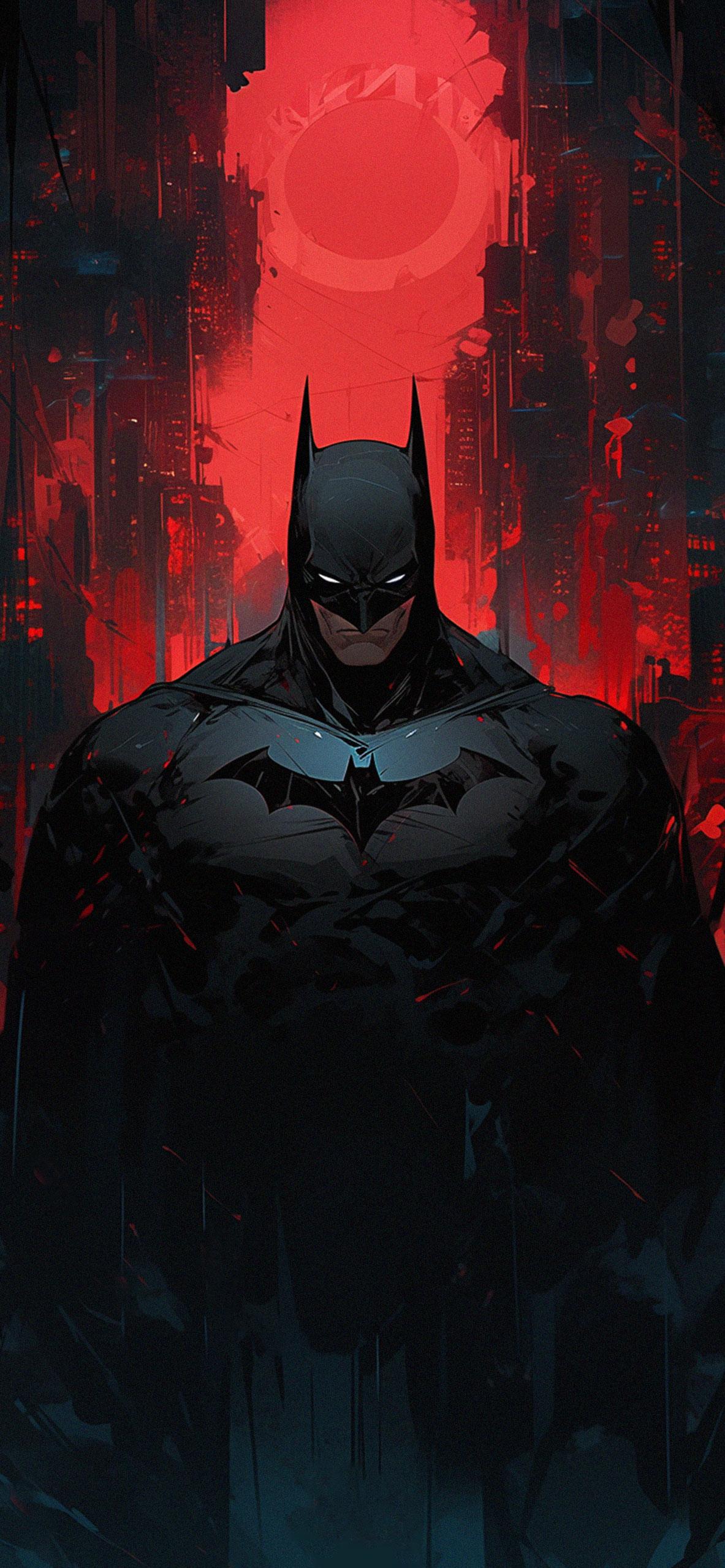 Batman Black Red Wallpaper Cool Superhero HD