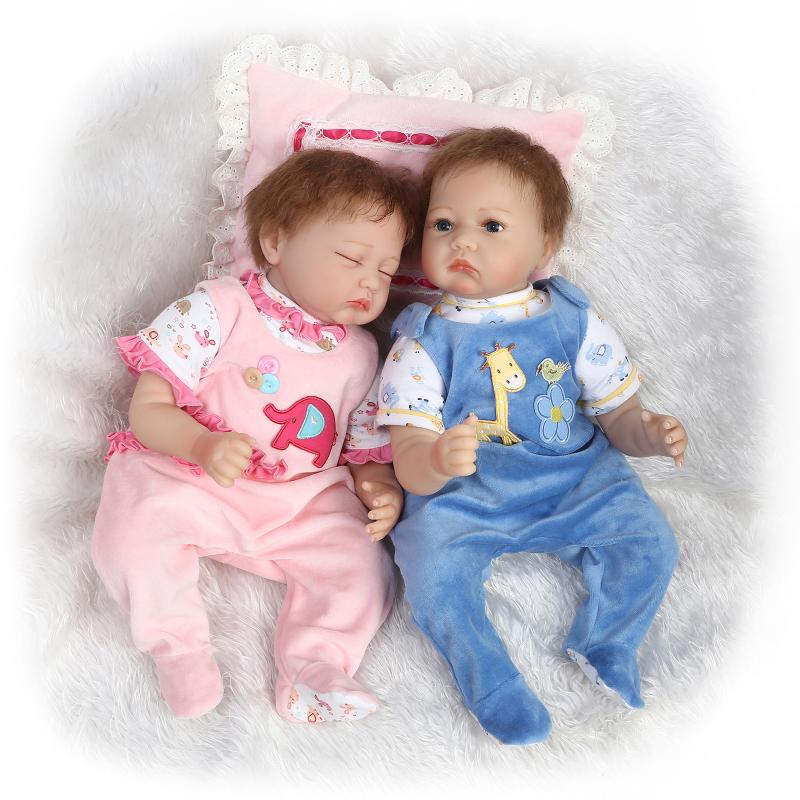 Baby Reborn Twin Doll Handmade Soft Silicone Vinyl