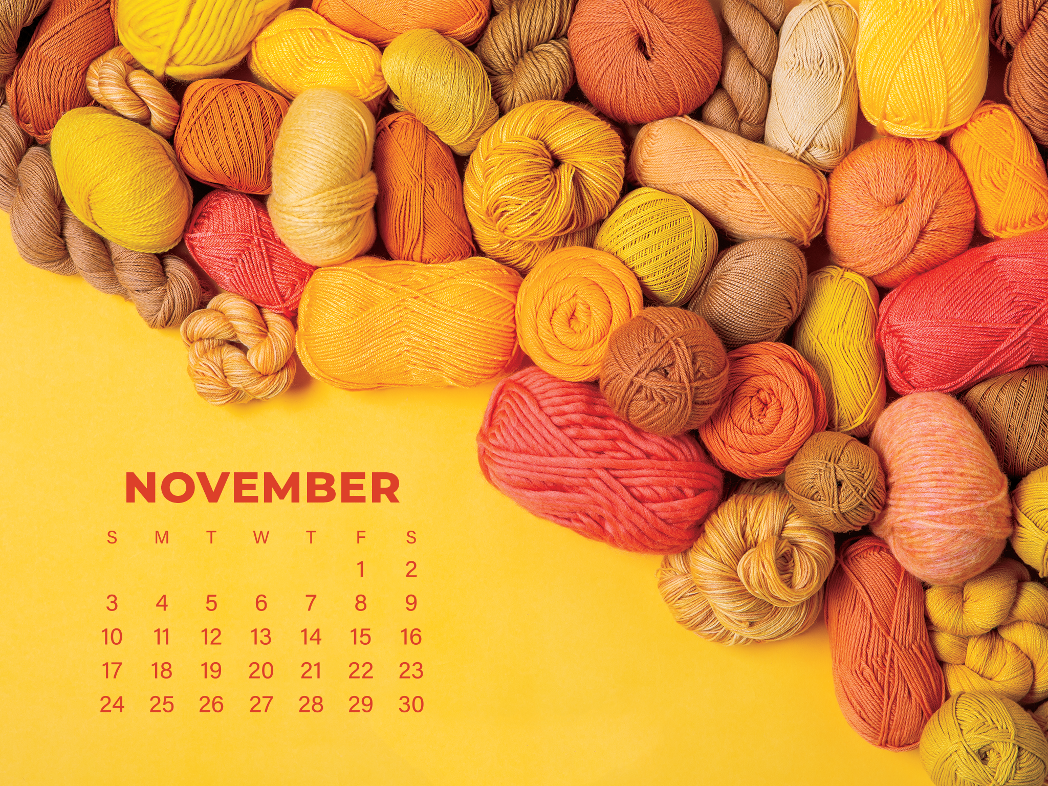 November Calendar Wallpaper Wecrochet Staff
