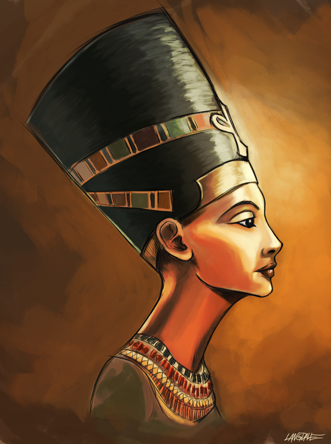 Wallpaper Queen Nefertiti Tattoo Stencil