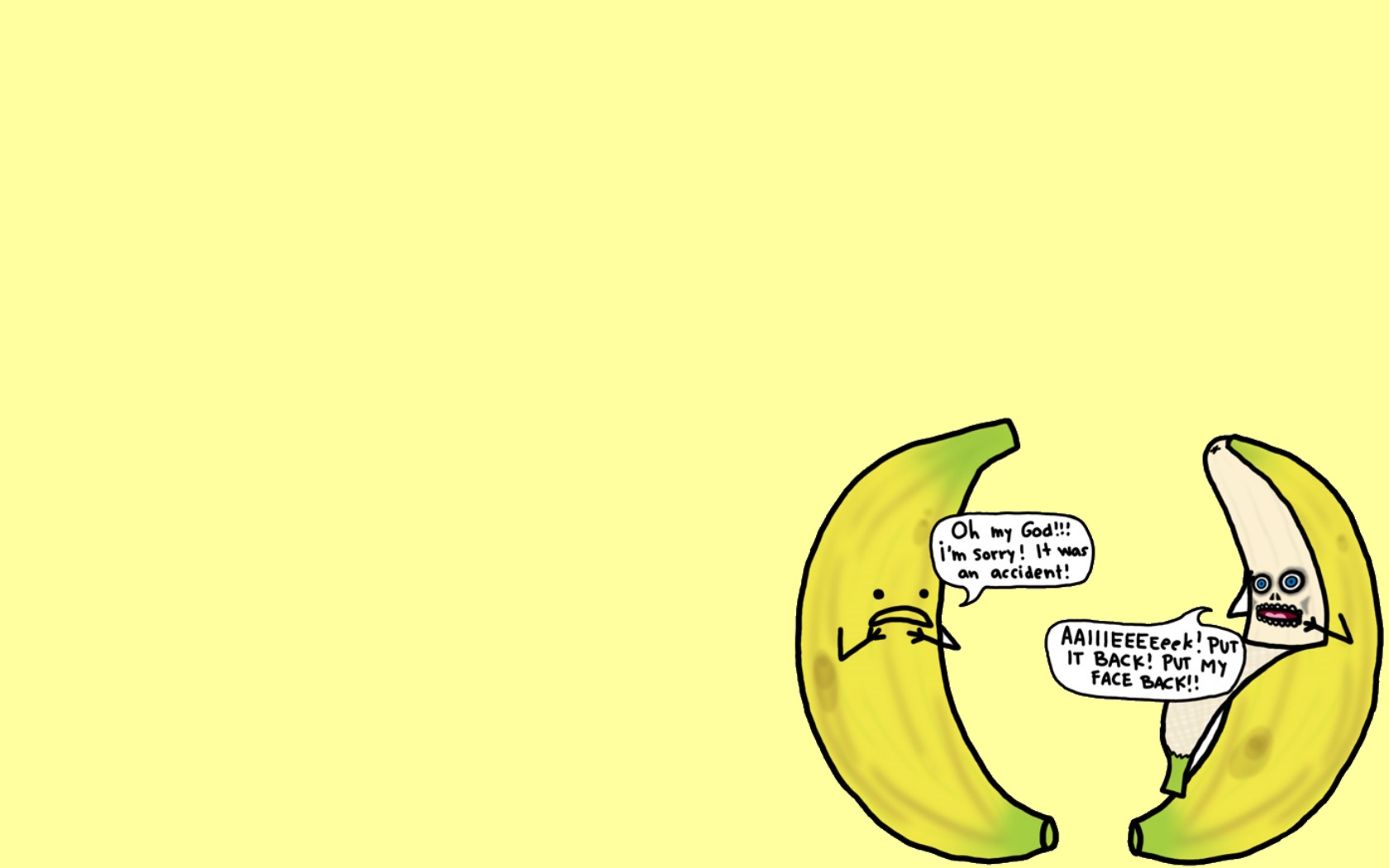 Yellow Humor Wallpaper Food Bananas Natalie
