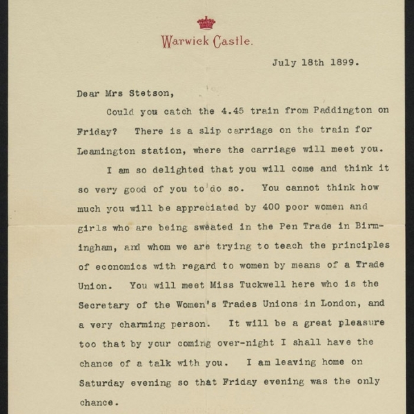 Charlotte Perkins Gilman General Correspondence 1899