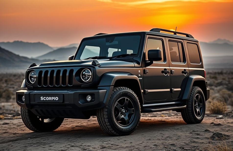 Mahindra Scorpio Black Wallpaper