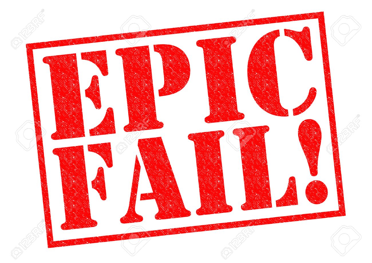 Epic Fail Red Rubber Stamp Over A White Background Stock Photo