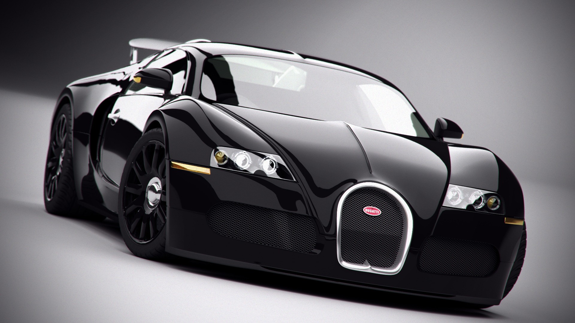 Black Bugatti Veyron 1080p Wallpaper For Desktop Car