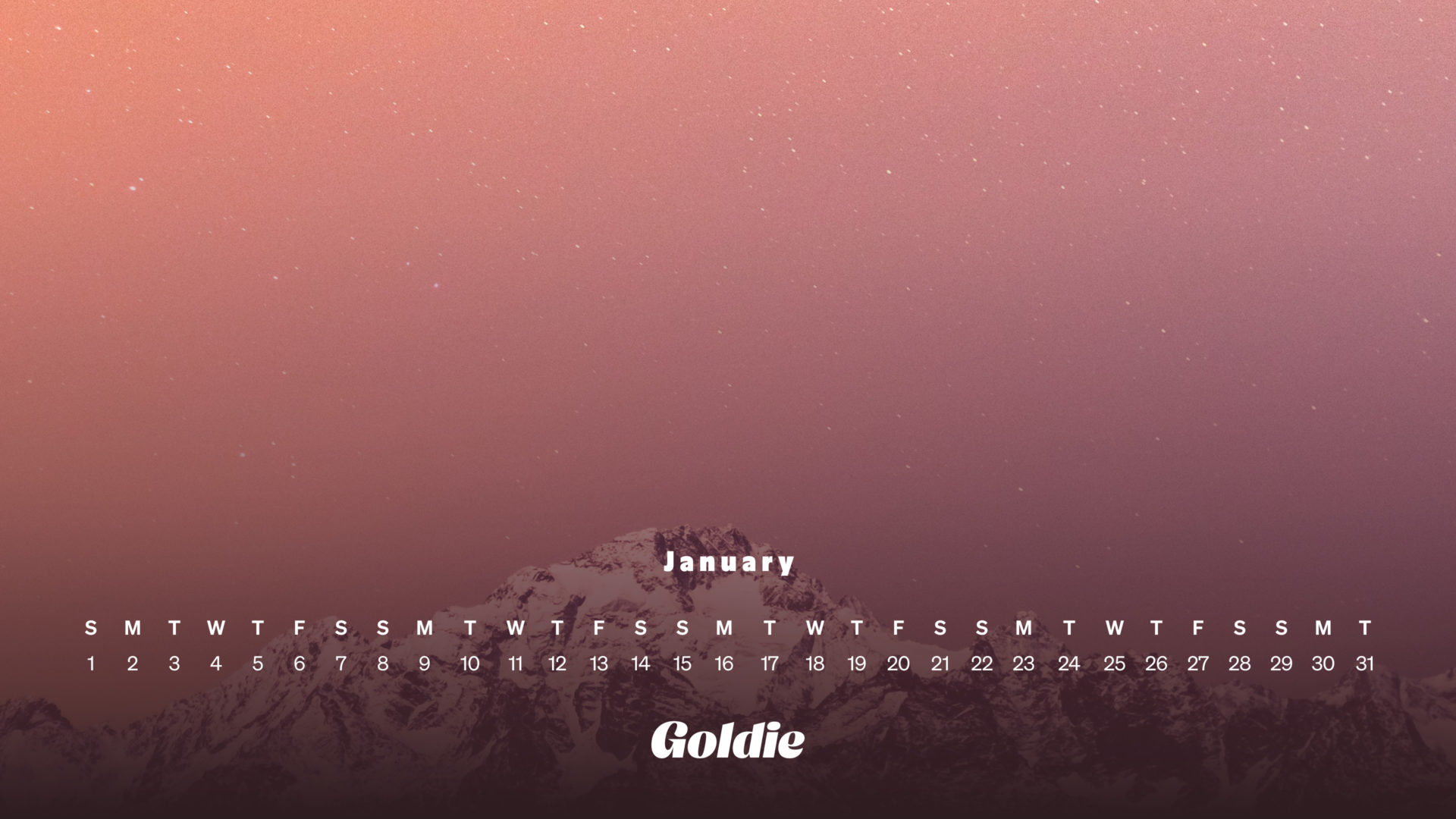 January Calendar Wallpaper Desktop Mobile