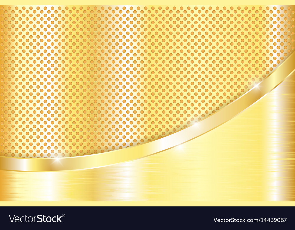 Golden Background Gold Metal Plate With Royalty Vector