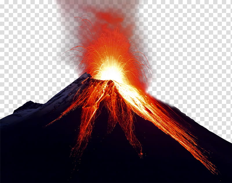 Volcano Volcanic Eruption Lava Painting Heat Flame