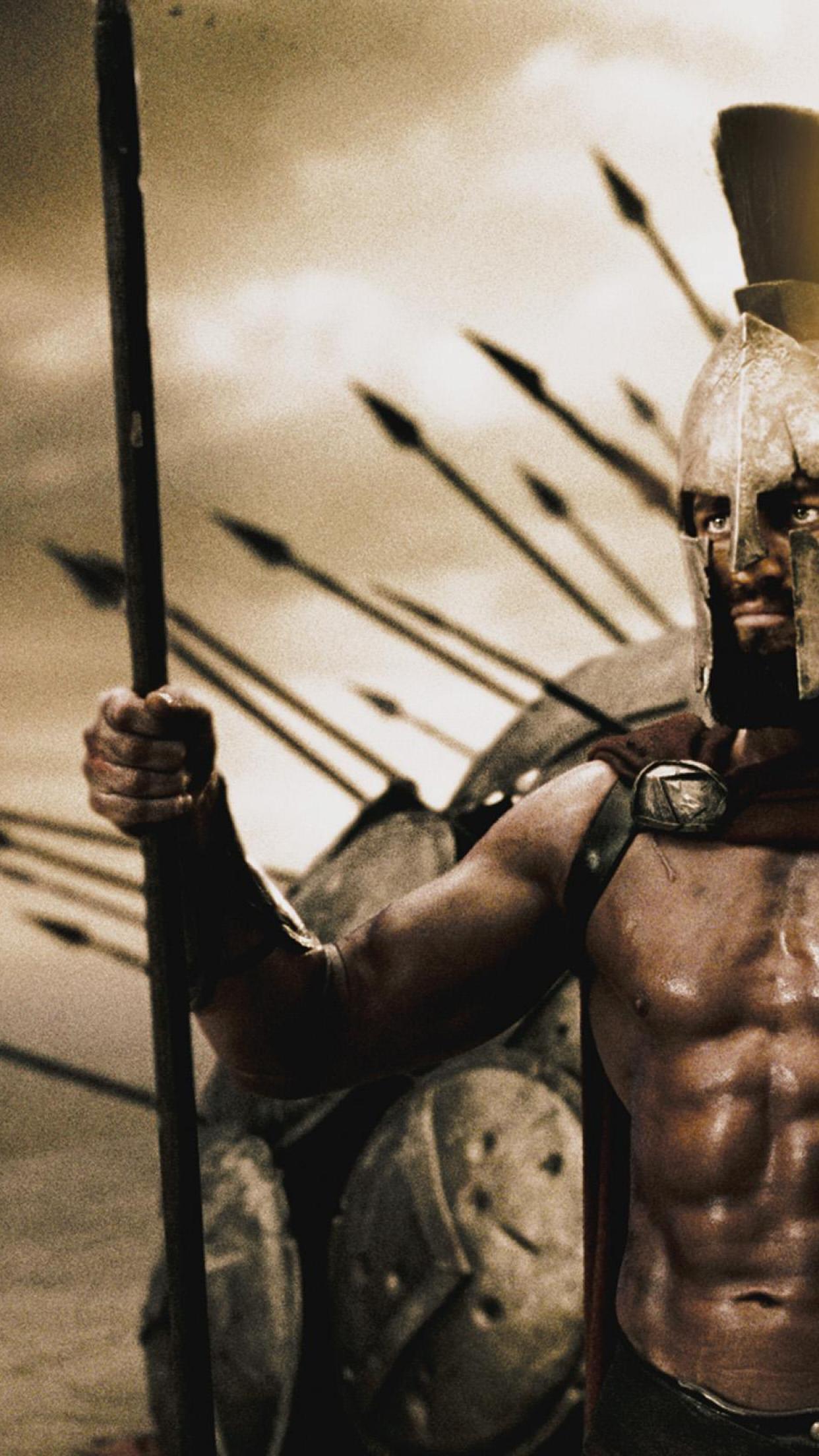 Gerard Butler Sparta Helm Warrior Spartan King Spear