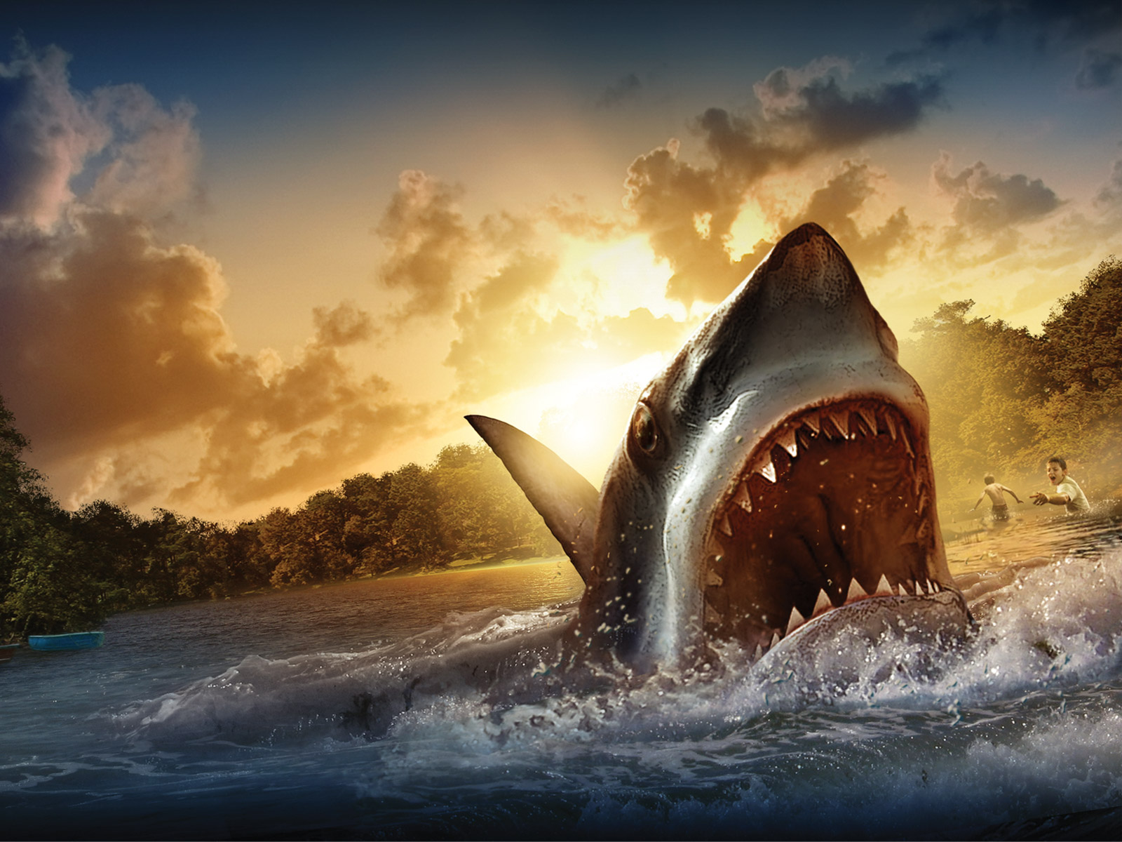 Wallpaper Shark Jumping HD Background Desktop