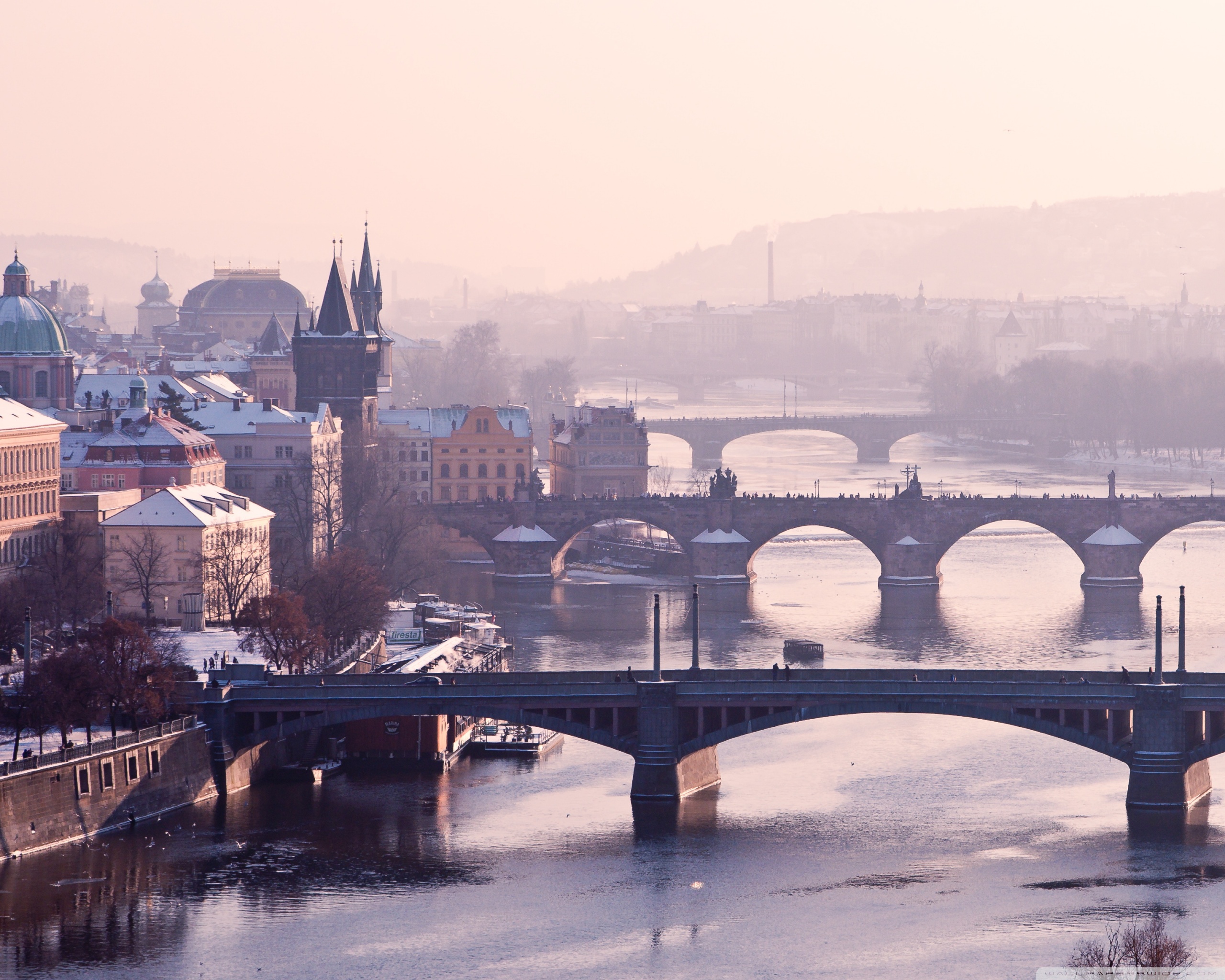 Prague Bridge Czech Republic Ultra HD Desktop Background