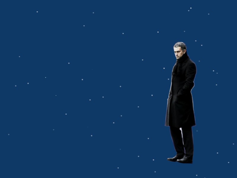Desktop Wallpaper Of Jose Mourinho In Stars Background