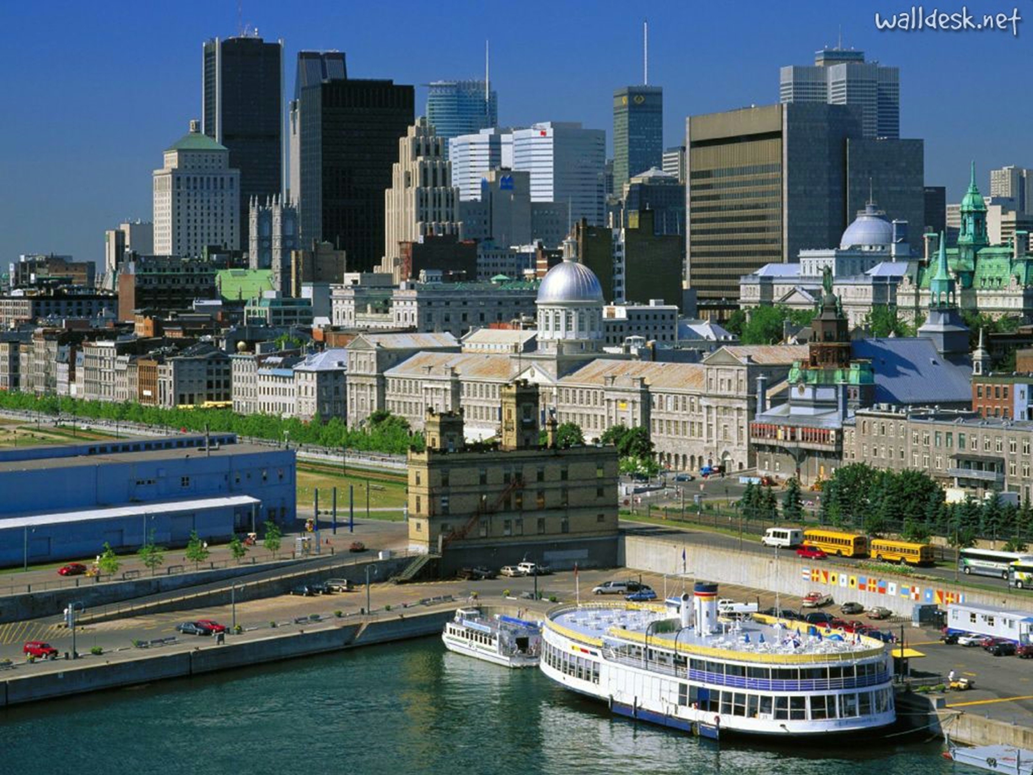 Old Port of Montreal Quebec Canada city wallpaper background