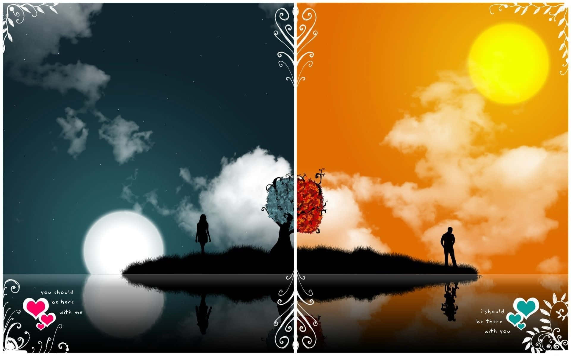 Half Background Wallpaper