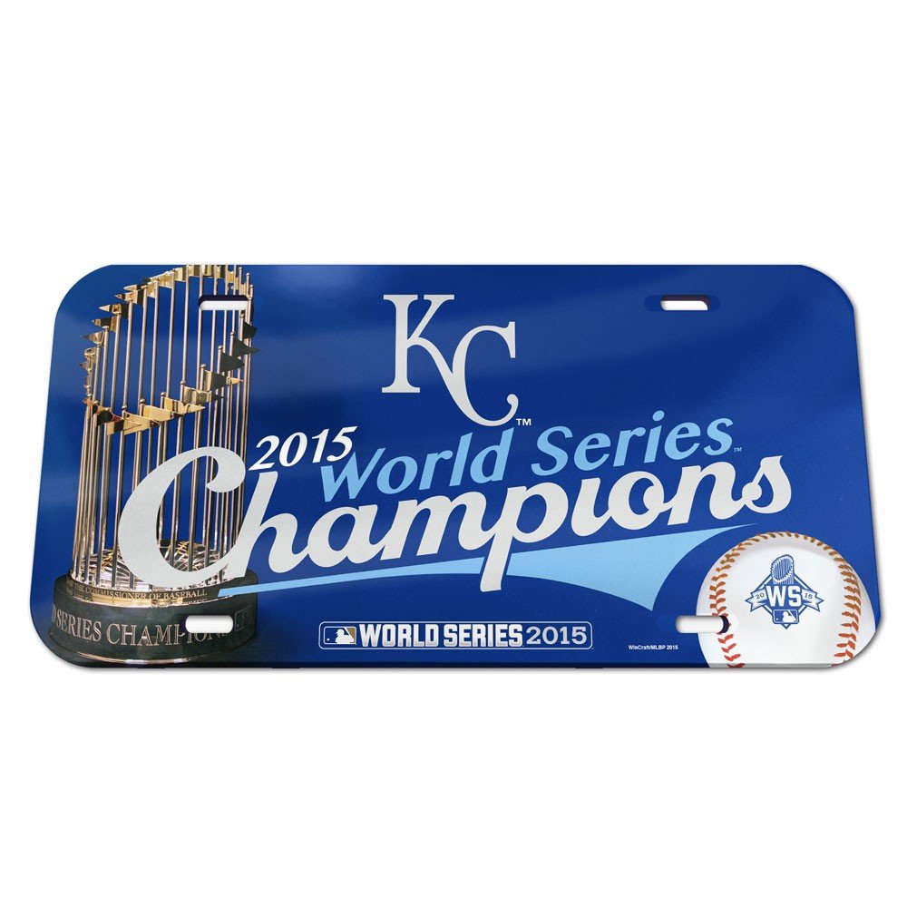 World Series Champions Kansas City Royals Crystal Mirror License Plate