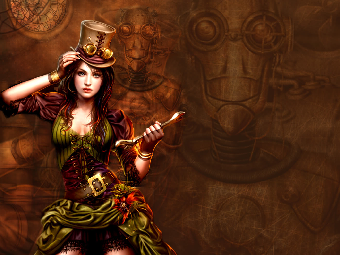 Steampunk Girl Wallpapers WallpaperSafari