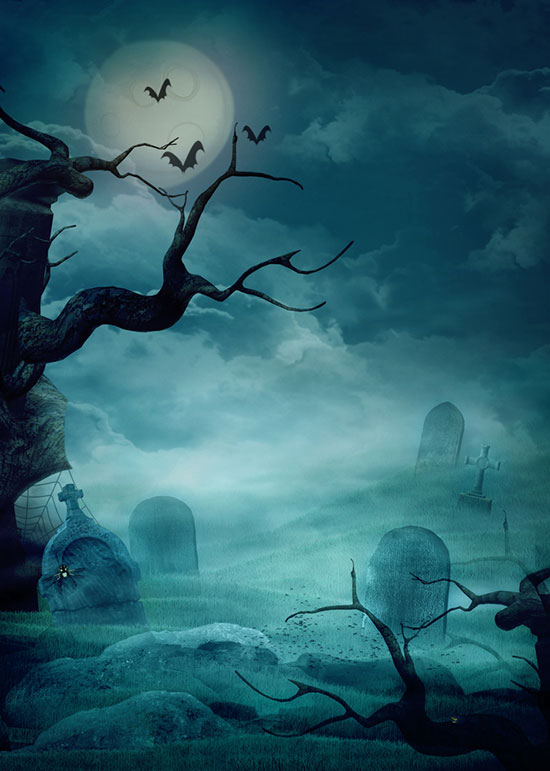 Scary Halloween Background 550x771