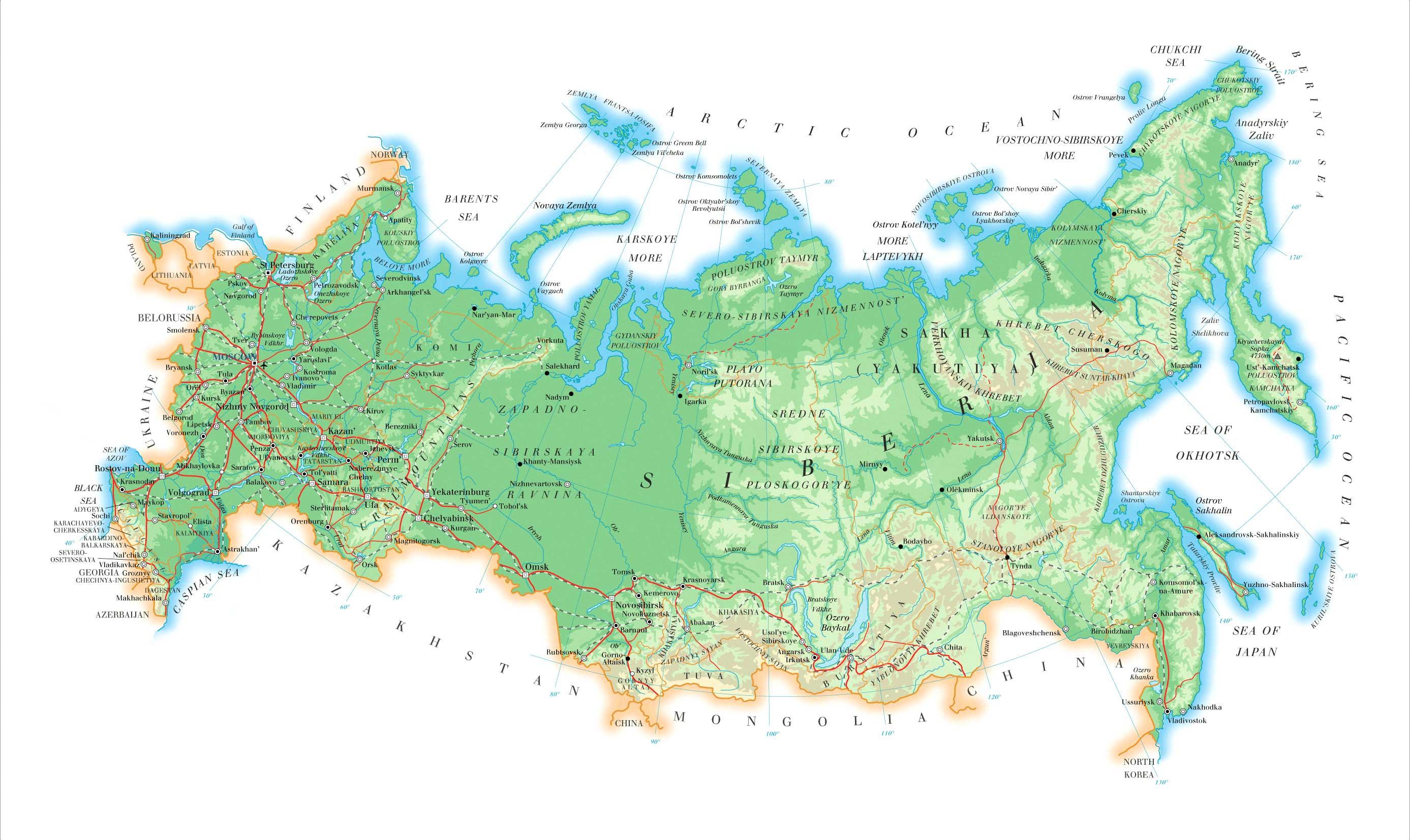 Map Russia HD Image Travel Pictures And Guides