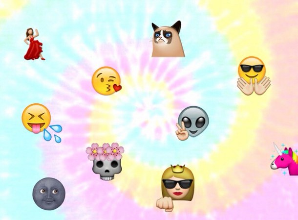 Emoji Grumpy Cat Moon Swerve Tie Dye Unicorn Wallpaper Image