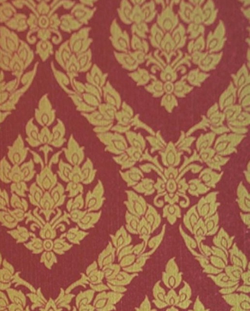 Textured Vinyl Wallpaper Red Asian By Bijou Coverings