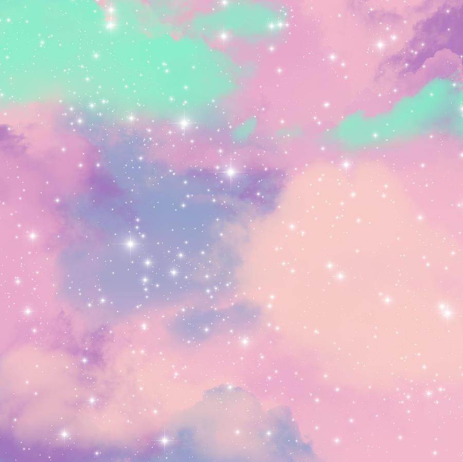 Beautiful Colorful Sky With Stars Background Drawing By Yourdi