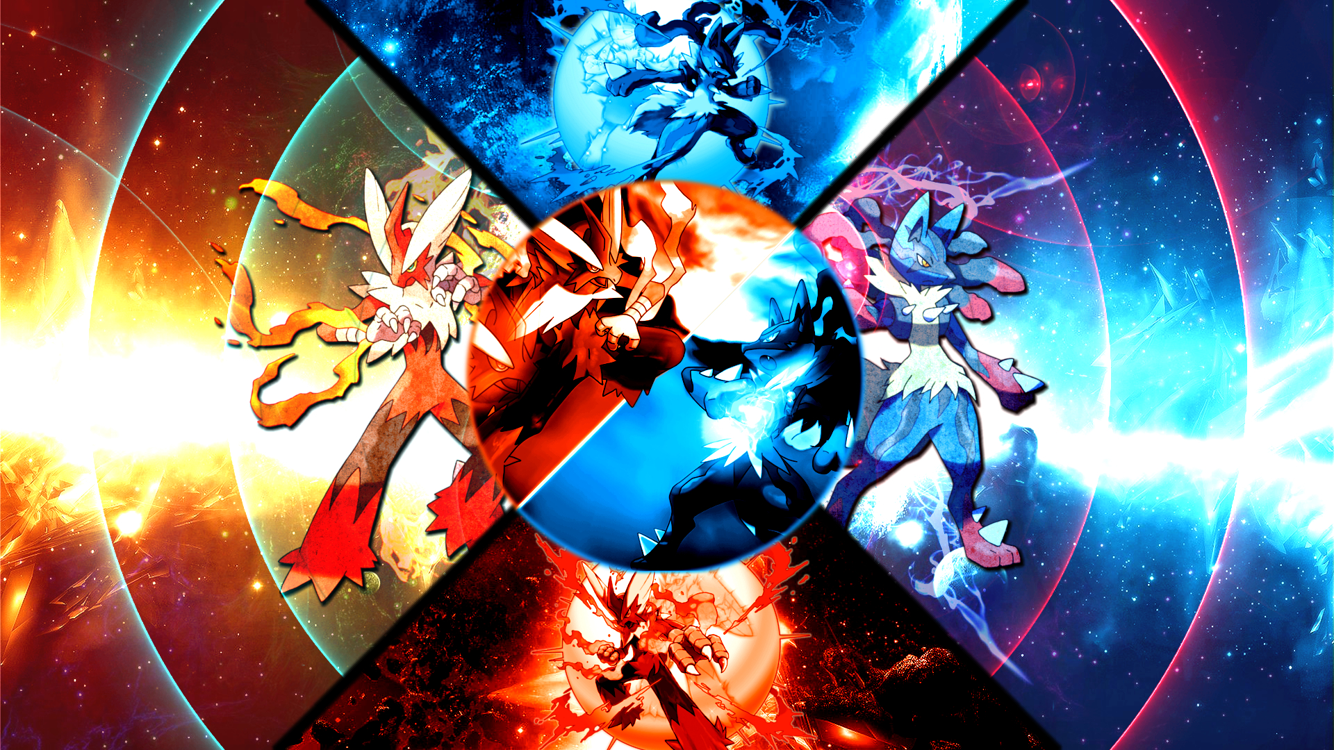 Mega Blaziken Vs Lucario Wallpaper By Fruitynite