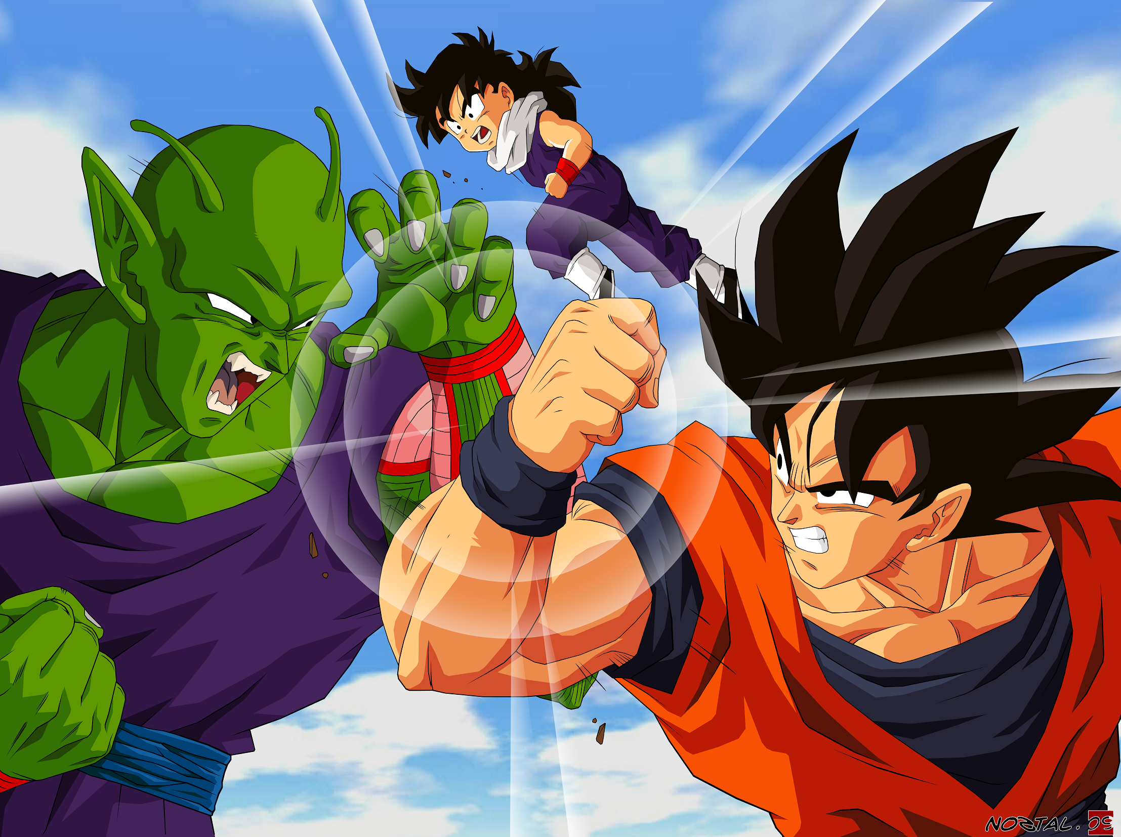 Son Goku Gohan Piccolo Dragon Ball Z Wallpaper Background