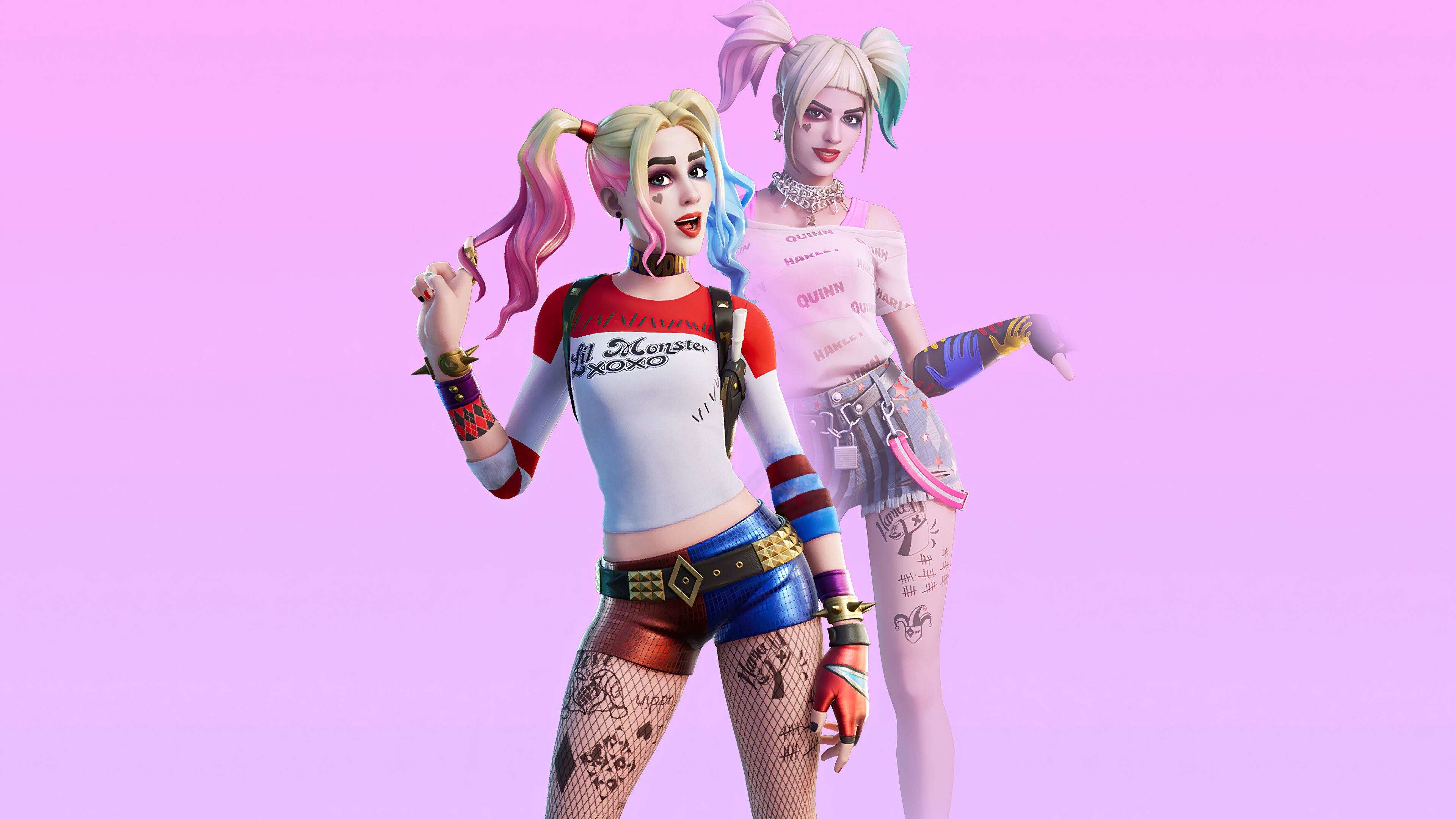 4k Harley Quinn Fortnite Skin Outfit Wallpaper HD Games