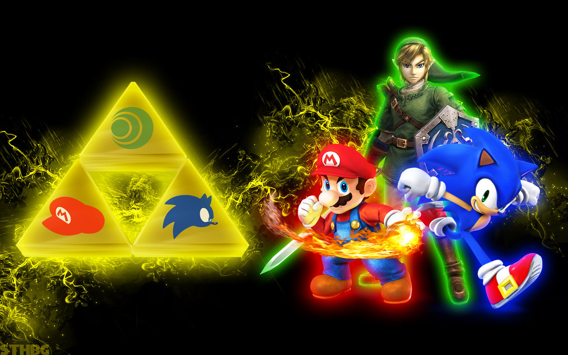 Link Mario And Sonic Wallpaper By Sonicthehedgehogbg