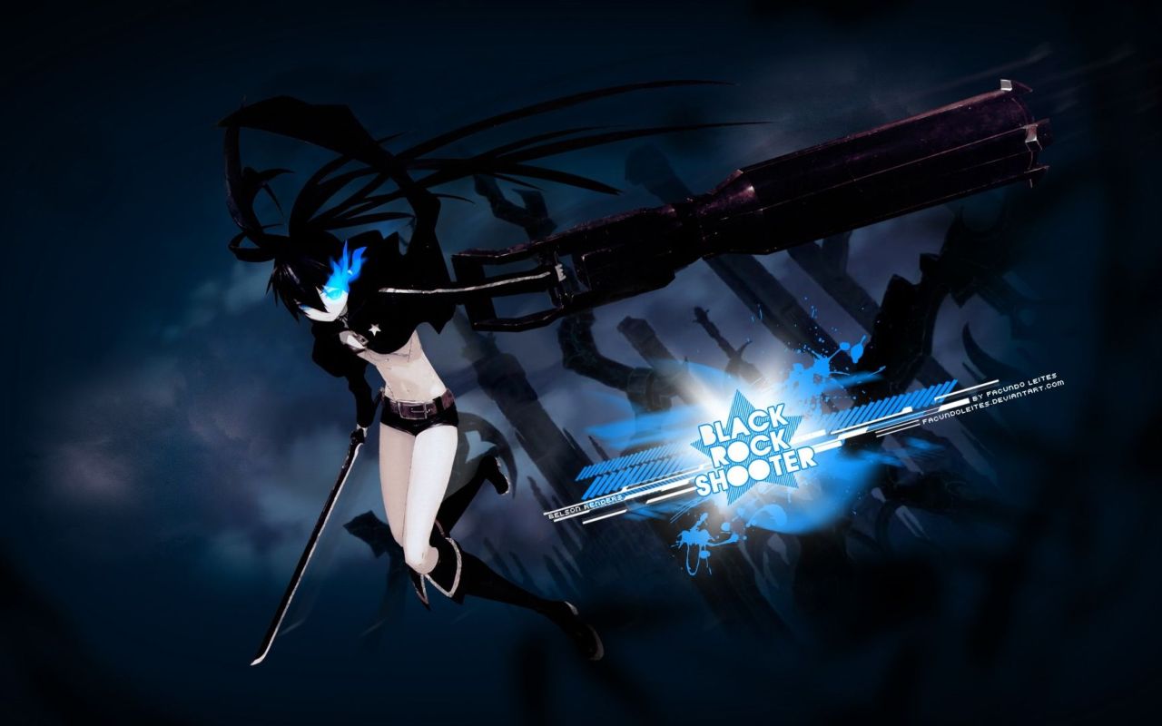 Black Rock Shooter HD Background Picture Image