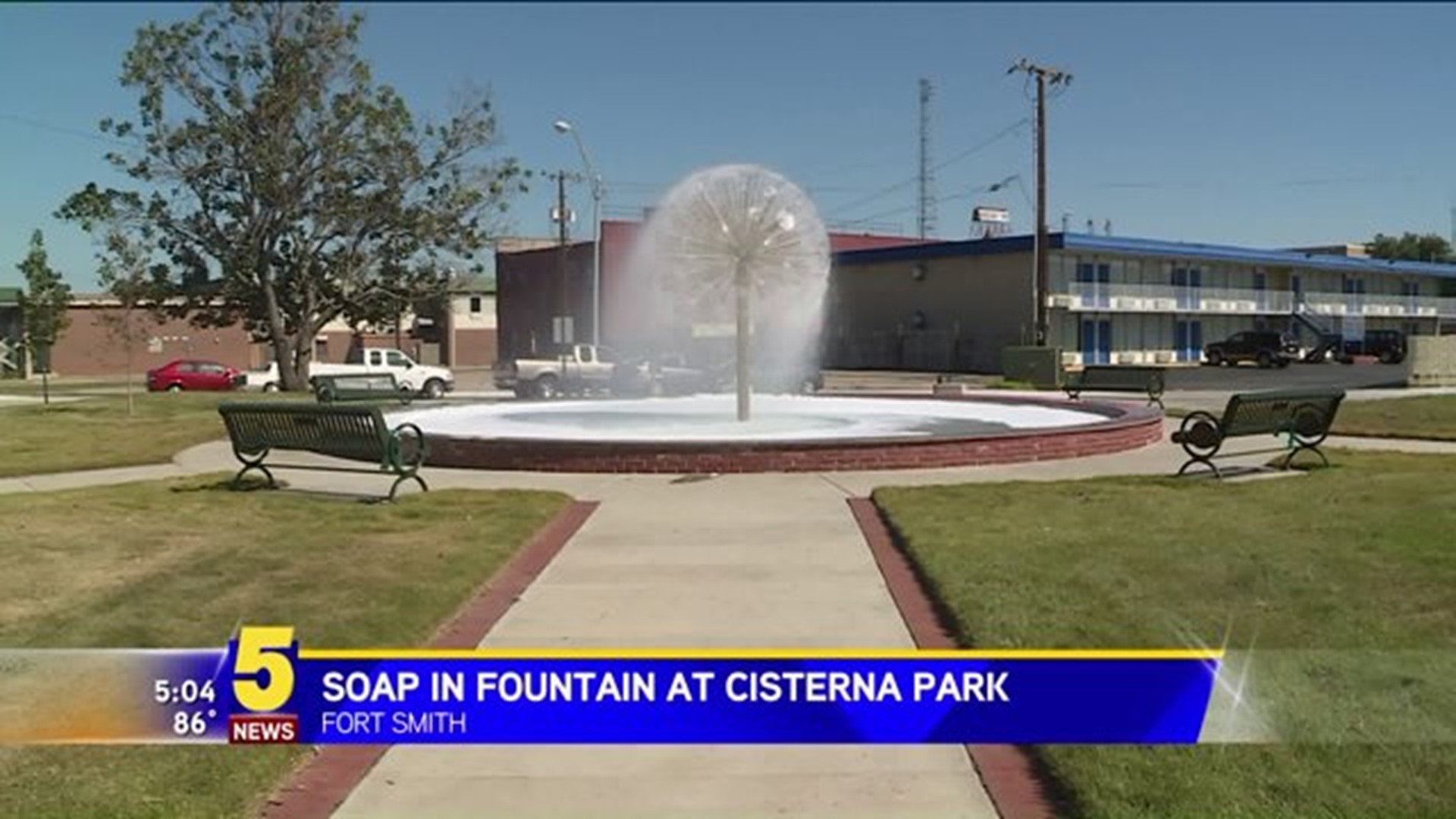 Cleaning Up Bubbles In Fountain At Cisterna Park Costs Taxpayers