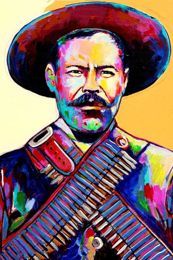 Pancho Villa Pop Art Poster X Watercolor Posters