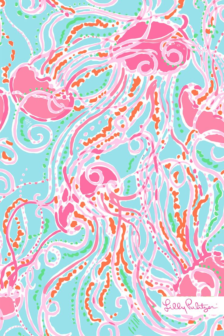 Lilly Pulitzer Summer Jellies Be Jammin iPhone Wallpaper Patterns We