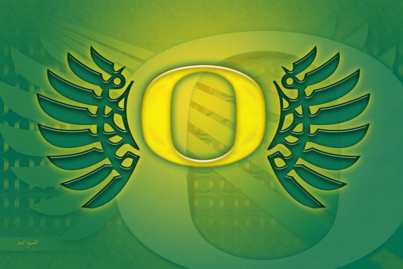 Oregon Ducks Wings Logo Go