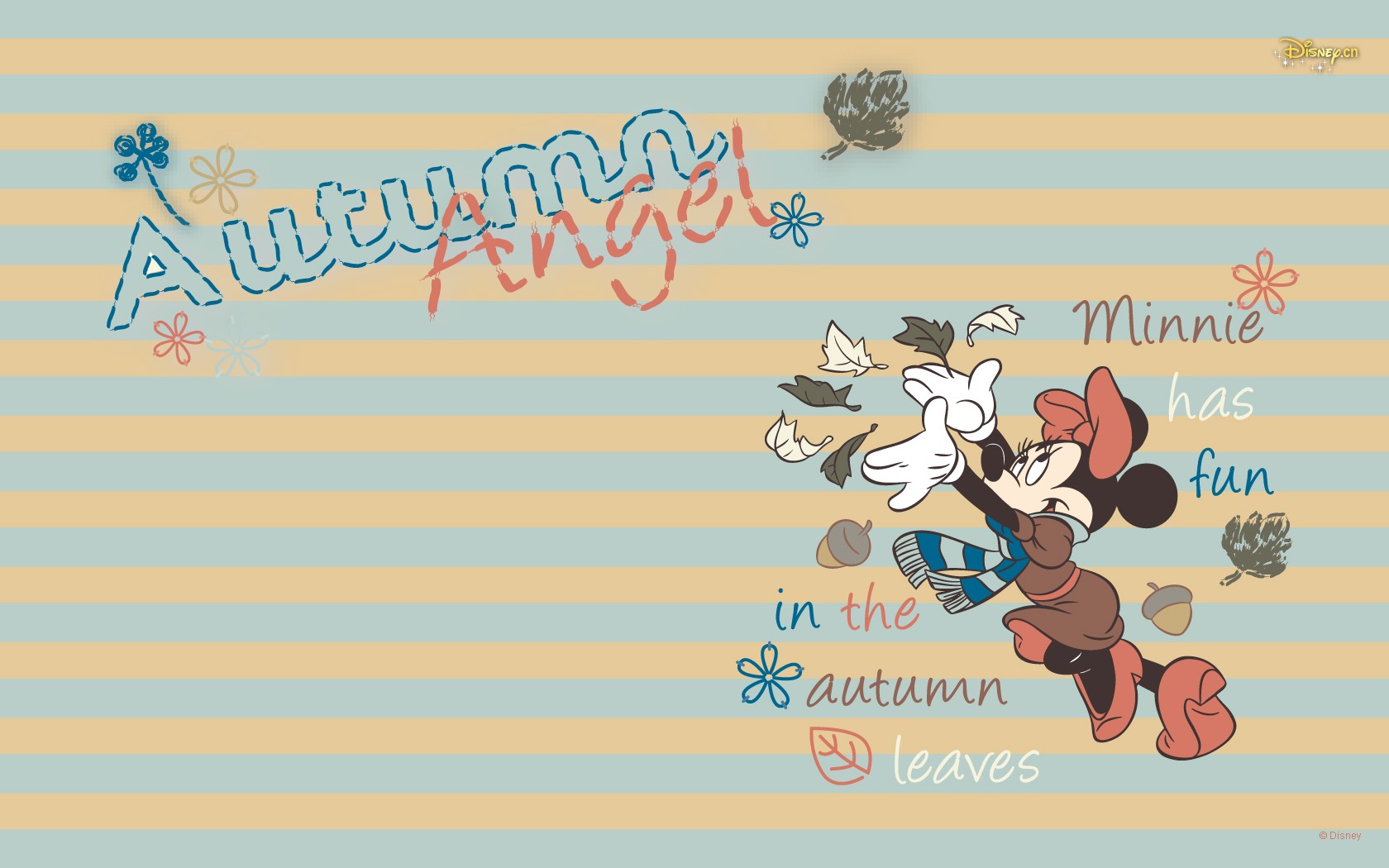 Mickey Mouse Autumn Background