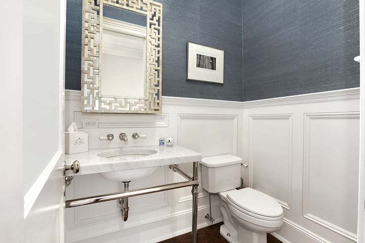 Powder Room Wainscoting Contemporary Bathroom Carole Reed Design