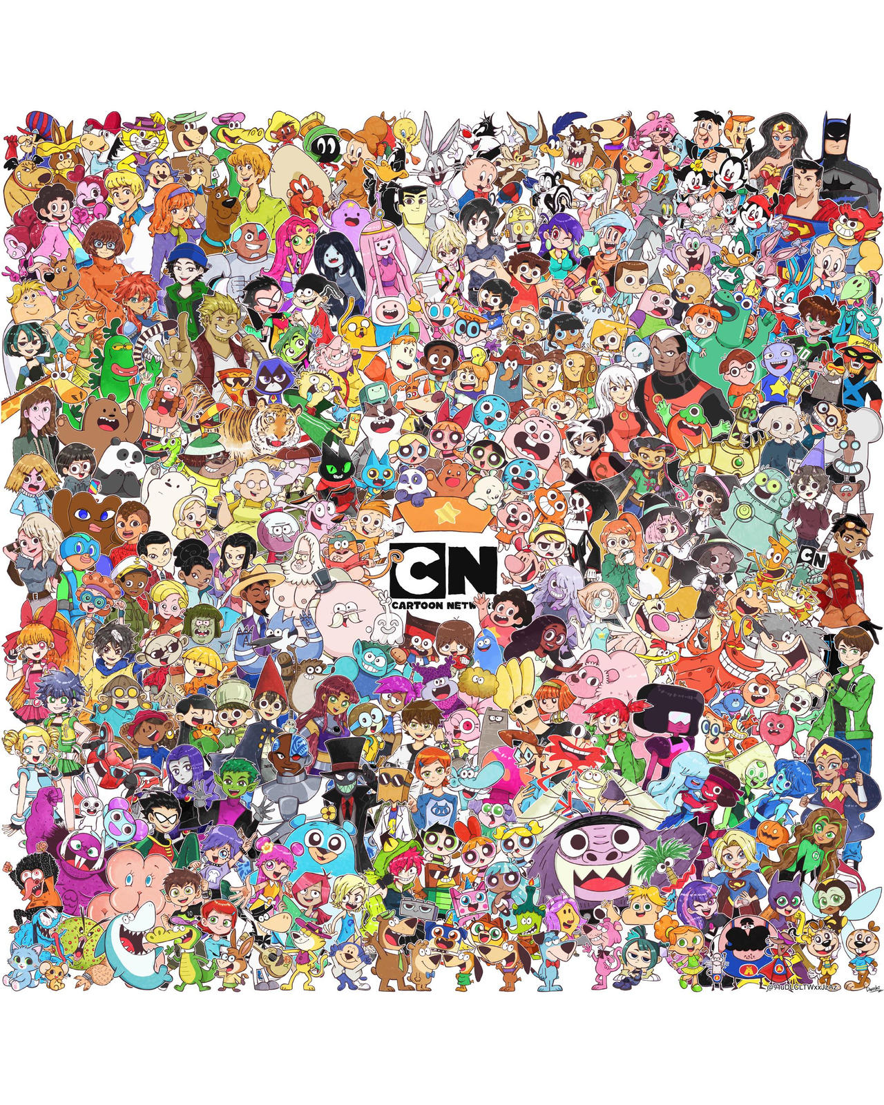 Cartoon Network Character Collage By Mnwachukwu16 Wallpaper