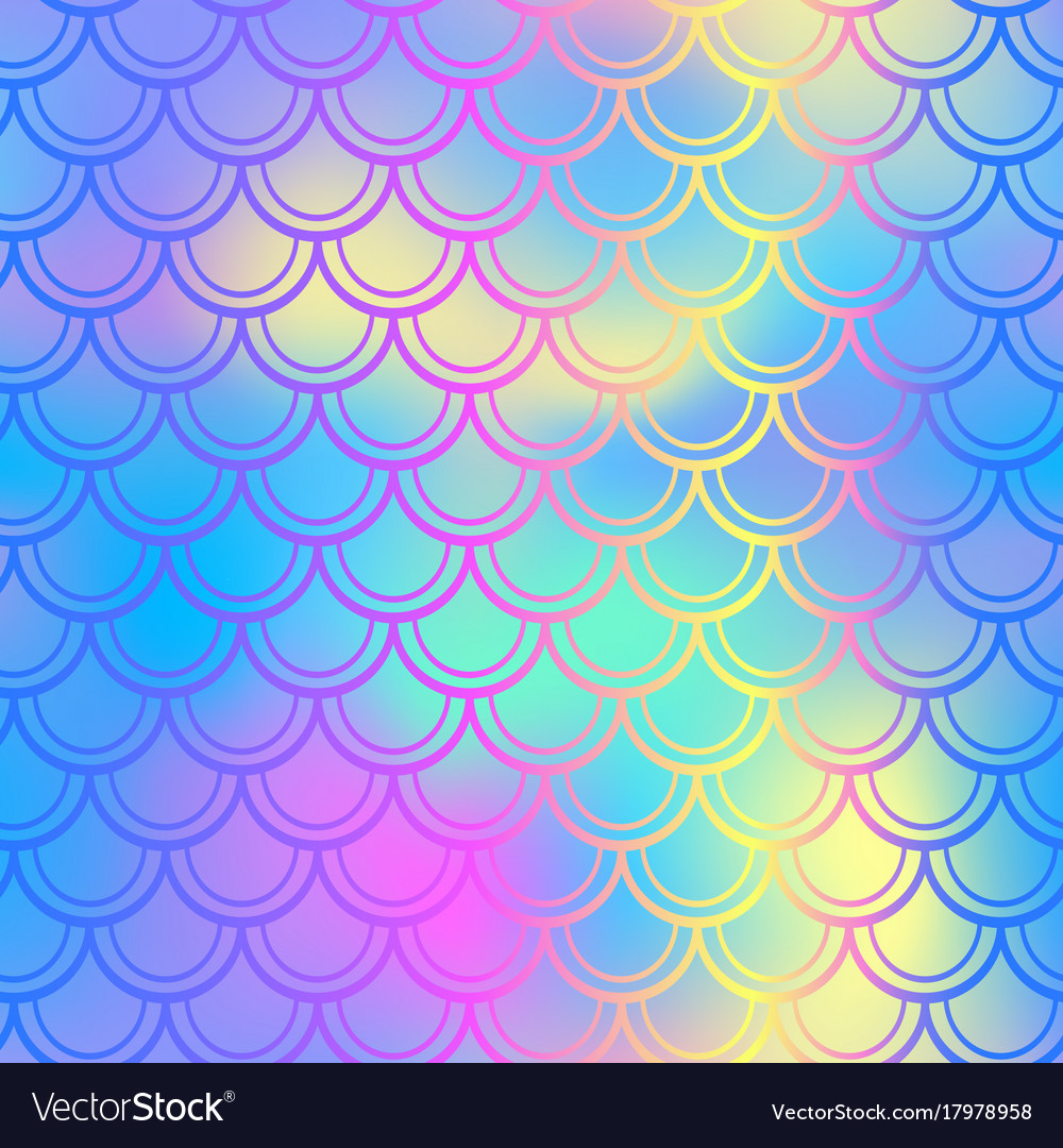 Blue Pink Fish Skin Background With Scale Vector Image