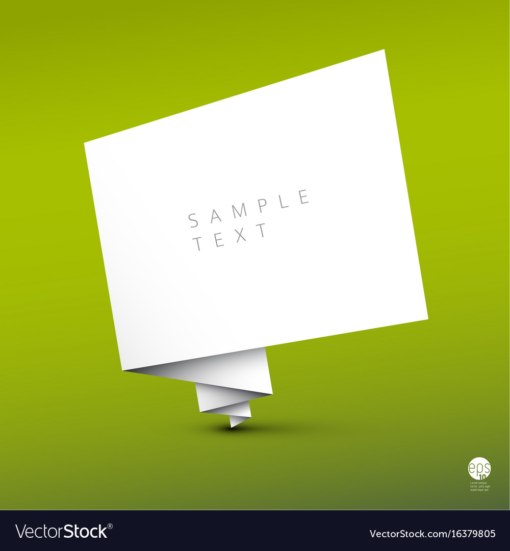 Simple Background With Folded White Paper Vector Image