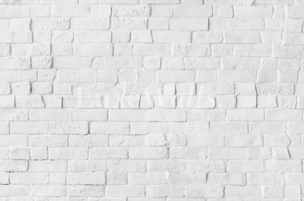 Industrial White Brick Wall Luxe Walls Removable Wallpaper