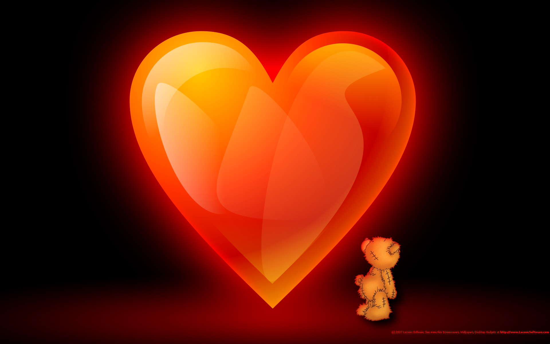 Fire Teddy Wallpaper Flame Heart Screensavers