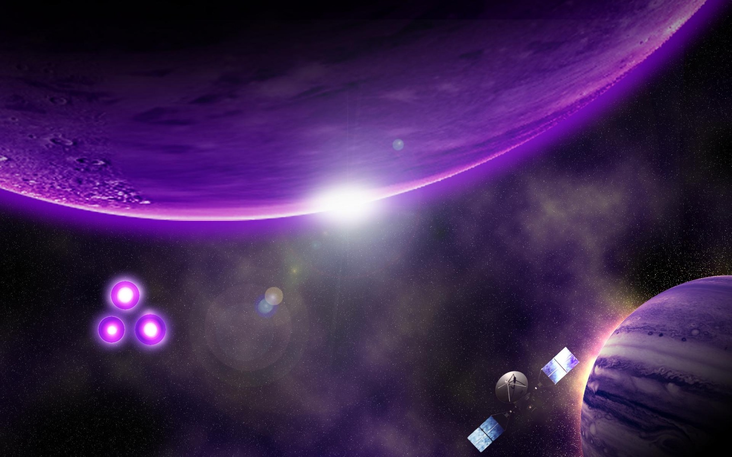 Purple Plas In Space Wallpaper
