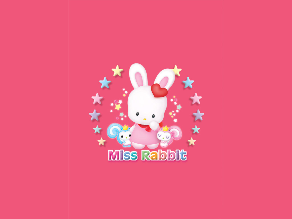 Miss Rabbit Wallpaper Hot Pink Background Kawaii