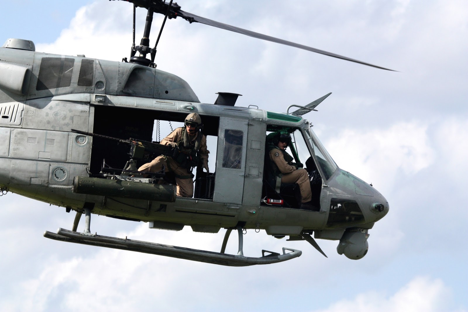 Spy A Marine Corps Uh Iroquois Helicopter Searches For Hostile