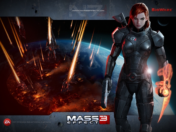 Mass Effect Femshep Mander Shepard Wallpaper Games