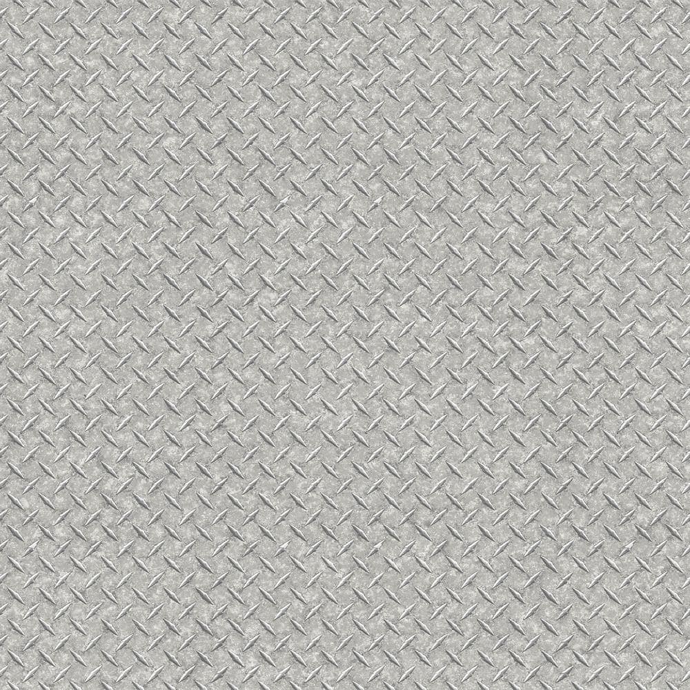 Silver Diamond Plate Wallpaper Sample G45176sample