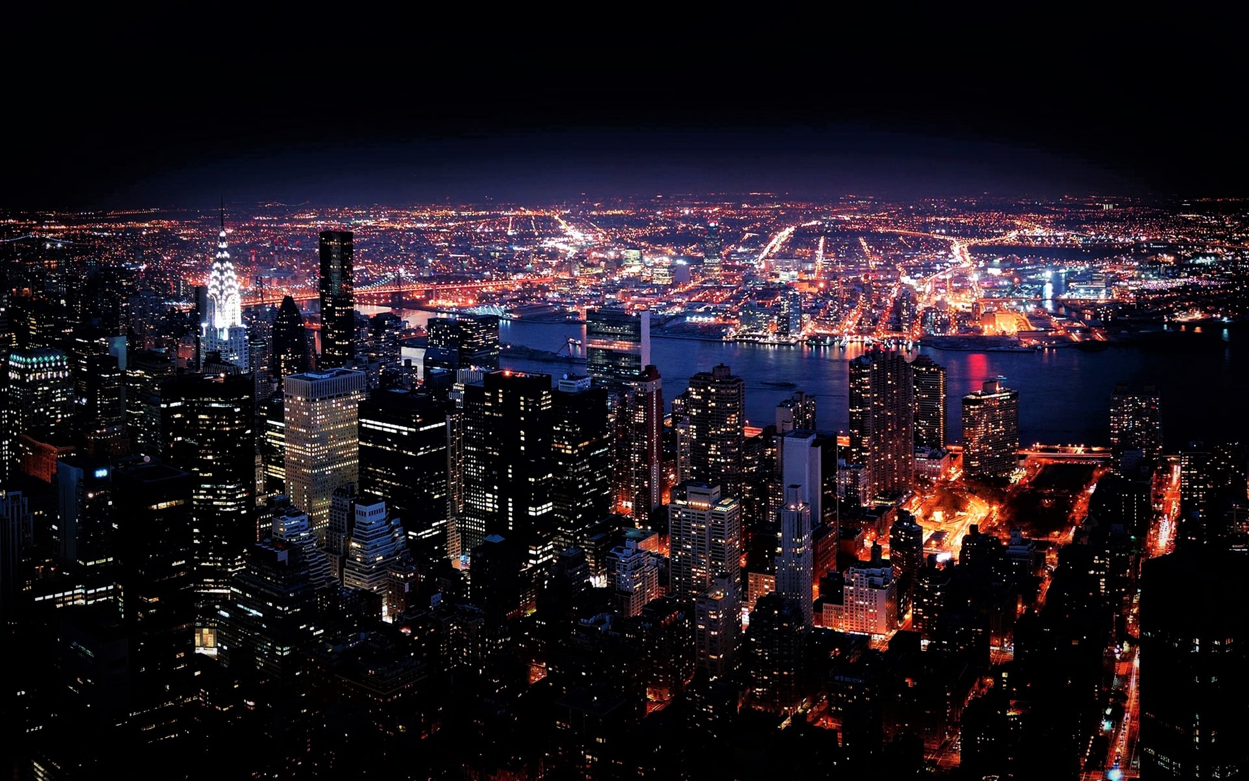 New York City at Night HD Wallpaper Background Image 2560x1600