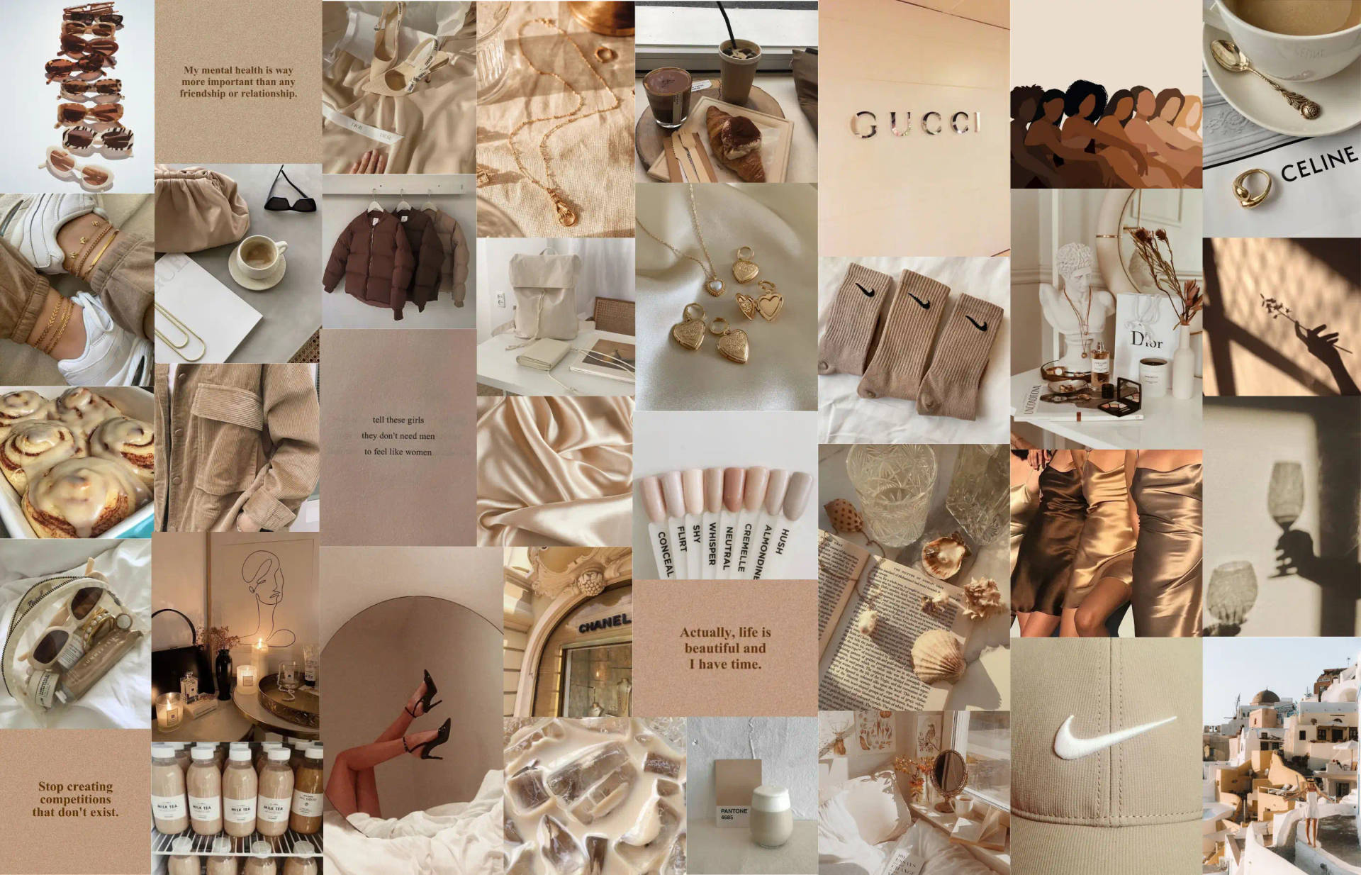 Beige Aesthetic Laptop Wallpaper