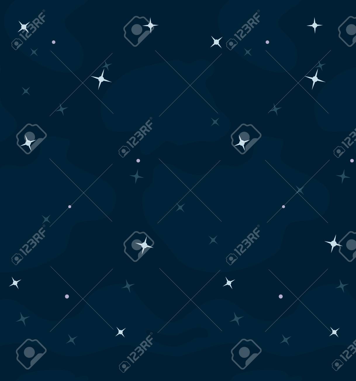 Space Vector Cartoon Background With Stars Royalty